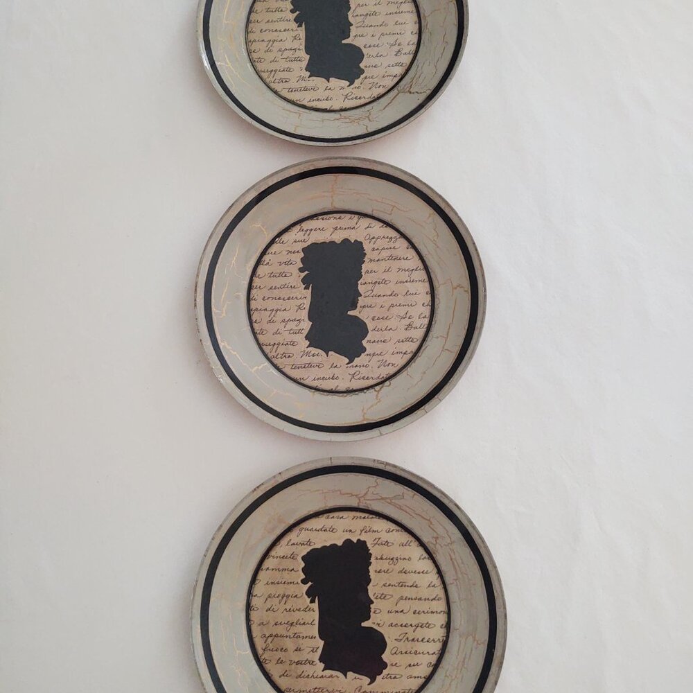 Katherine's Collection🪞CAMEO-Script Plates~Trio•Set - Picture 9 of 12